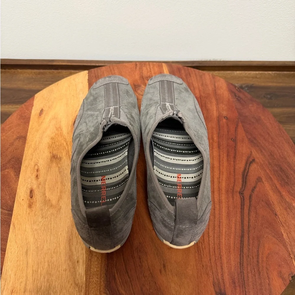 Merrell Barrado Gray Leather Walking Outdoor Shoes Women Size 9.5 - Picture 7 of 10